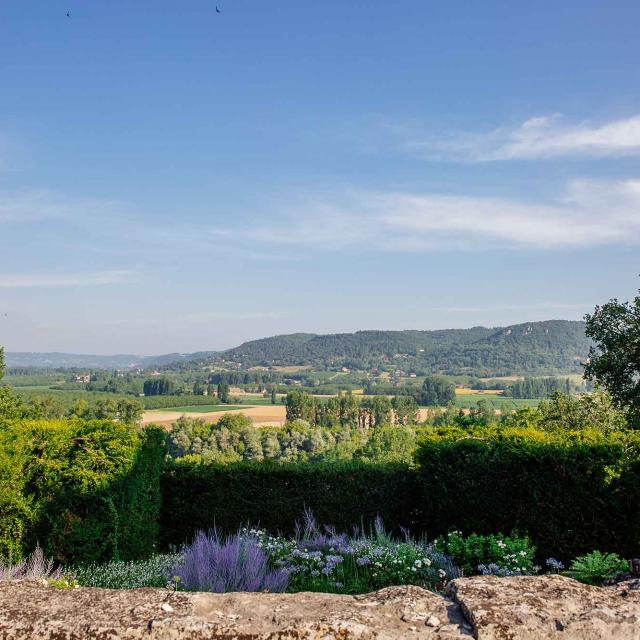 Vue depuis le Château des Milandes à Castelnaud